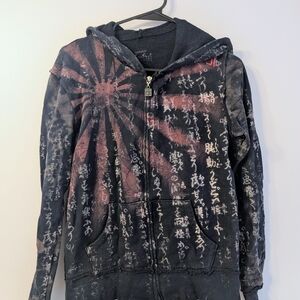 Sinful Black and Red Graphic Hoodie